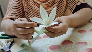 HOW TO MAKE SOLA   WOOD FLOWER