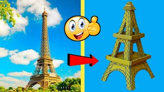 How to make amazing eiffel tower from cardboard || DIY eiffel tower