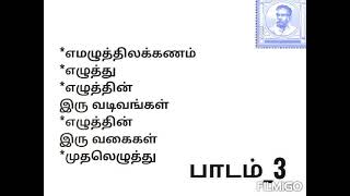 தேர்வுக்கான இலக்கணங்கள்|எழுத்திலக்கணம,முதல் எழுத்து|தமிழ் இலக்கணம்_3|Thamil Gramar