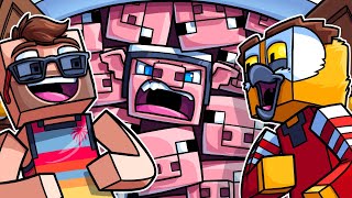 We Filled Wildcat's House Full of Pigs, And Then DISASTER Struck! - Minecraft Prank Gone Wrong