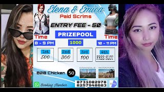 Emica and Elena Scrims| BGMI | FIRST4 ESPORTS