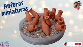 🔴Cómo Hacer ÁNFORAS MINIATURAS Para Belenes, Pesebres, Maquetas, FÁCIL Con Arte en Tus Manos