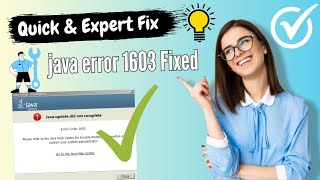 Java Error Code 1603 Fix ( 2026 ) | How to Fix Java Install Did Not Complete Error Code 1603