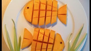 How to make a Fish out of a Mango (Fruit Art Tutorial)