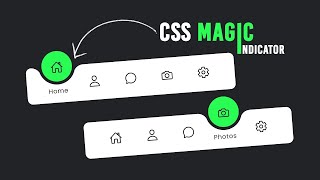 Magic Navigation Menu Indicator using Html CSS & Javascript | Navigation bar in html and css