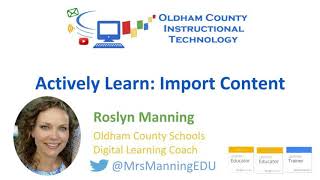 Actively Learn: Import Content