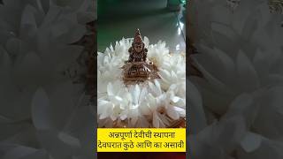 अन्नपूर्णा देवीची स्थापनाअन्नपूर्णा देवी देवघरात कुठे असावी🙏🌺 Annpurna devichi sthapana #annapurna