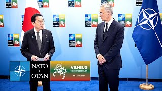 NATO Secretary General with the Prime Minister of Japan 🇯🇵 Fumio Kishida, 12 JUL 2023
