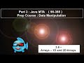 3.6 - Java MTA - Data Manipulation - Arrays – 1D and 2D Arrays