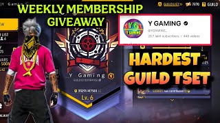 FREE FIRE LIVE V BADGE GUILD TESTING | GUILD TEST | YOUTUBER KA GUILD✅V BADGE GUILD#guildtest