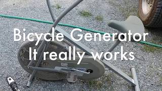 Bicycle Generator: It Works!