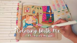Coloring Journey Feat Fuzzy Hygge Coloring Book | Ohuhu Marker | Soft Piano 🎨🎶