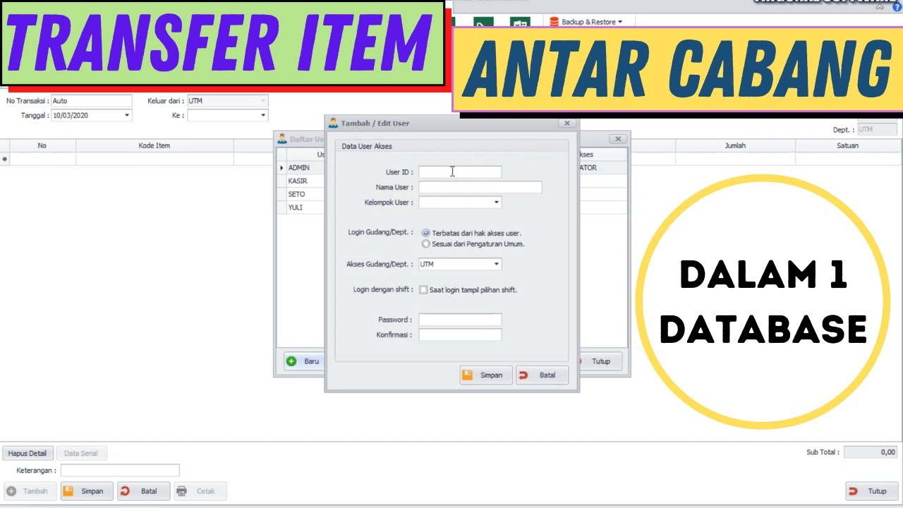 Transfer Item Antar Cabang Pada Progam IPOS 5 - YouTube
