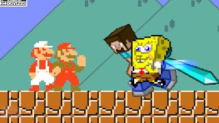 TEAM DOUBLE NEW MADNESS MARIO FIGHTS \u0026 DESTROYS MUGENS IN SURVIVAL MODE