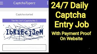 24/7 Captcha Typing Job Any Time You Can Work | Captchatyperz | Typing Work At Home | Data Entry Job