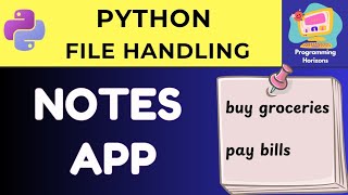 Python Note-taking App | Python Project for Beginners