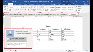 How to Recover Accidentally Don’t Save MS Word Files