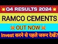 Ramco Cement Q4 Results 2024 🔴 Ramco Cement Results 🔴 Ramco Cement Share News 🔴 Ramco Cement Share