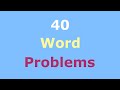 40 Full Solved Word Problems | Age | Consecutive Integer | Bill & Coin | Percent | Motion | Mixture