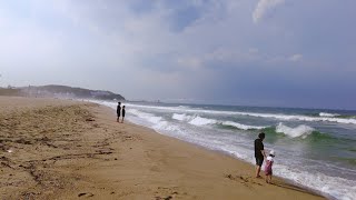 【4K】파도가 아름다운 동해바다 양양 낙산해수욕장을 저와 함께 걸어요🚶🌊🌊  Walking Along East Sea Beach Area In Korea | ASMR | 🇰🇷