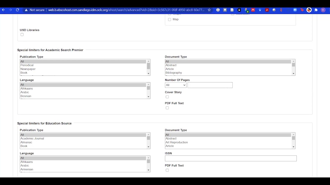Demo Advanced Searching In Ebscohost Multi Database Youtube