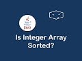 is integer array sorted in java