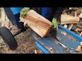 extreme fastest modern firewood processing