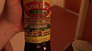 Cleaning The Floor With King Pine Dark Pine Oil Concentrated Multi-Purpose Cleaner