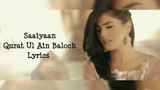 Saaiyaan Lyrics - Qurat Ul Ain Baloch