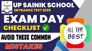 🙅‍♂️UP Sainik School Exam में इन गलतियों से बचे|UP Sainik School Exam Day Checklist✅|UPSS Dec 2024