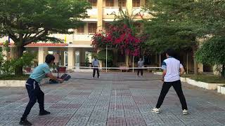 Luyện tập pickleball buổi chiều vui vẻ