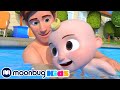 Swimming Song | CoComelon Sing Along | Learn ABC 123 | Fun Cartoons | Moonbug Kids