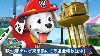 パウ・パトロール | PAW Patrol マーシャルが消防士レースで優勝！🏆 10分 | Nick Jr.  | テレビ東京系にて放送中