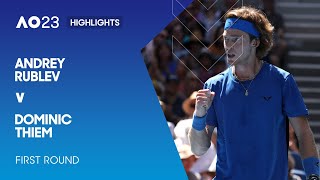 Andrey Rublev v Dominic Thiem Highlights | Australian Open 2023 First Round