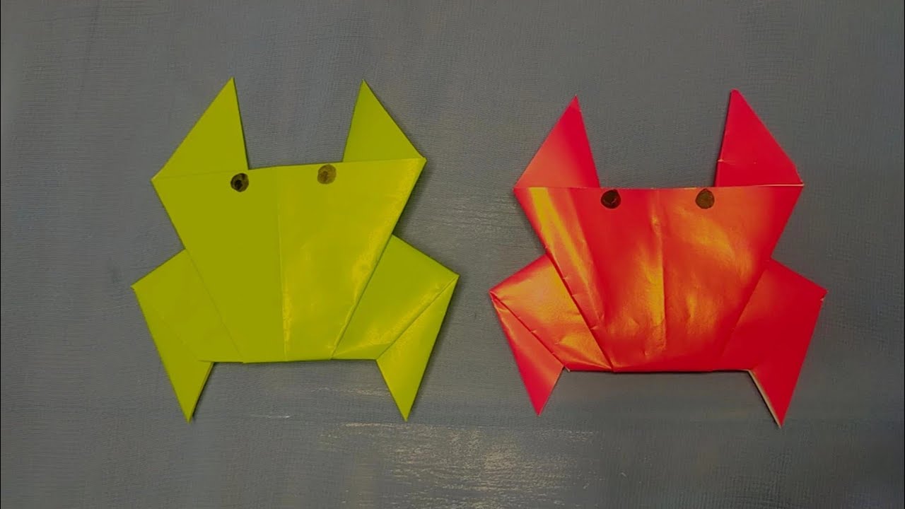 Tutorial #14 II Kepiting Dari Kertas Origami - YouTube