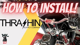 Thrashin supply risers install for Harley Davidson