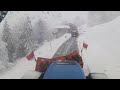Snow removal with two vehicles on extreme Alpine paths!