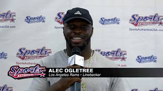 Football star Alec Ogletree visited SPORTS AUTHENTICS USA