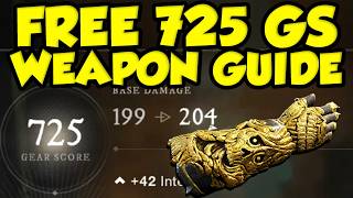 THIS VIEWER FOUND HOW TO GET AN EASY 725GS WEAPON! Best 725 GS Weapon Guide New World Aeternum!