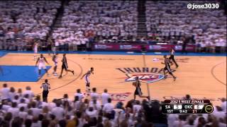 Russell Westbrook Dunk - Spurs @ Thunder Game 6 - 2012 NBA Playoffs