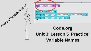 Code org CSD Unit 3 Lesson 5 Practice Variable Names
