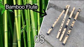 How to make a Bamboo flute / Traditional way to make bamboo flute       #bambooflute