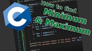 C Programming How to find minimum and maximum in array