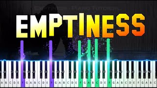 ♫ EMPTINESS || 🎹 Piano Tutorial + Sheet Music (with English Notes) + MIDI