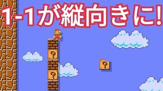 もしも『1-1が縦向きなったら？』というコースが斬新すぎて面白いww【マリオメーカー2】