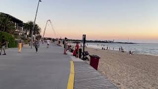 ชมพระอาทิตย์ตกดิน @St.Kilda beach ออสเตรเลีย