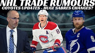 NHL Trade Rumours - Habs, Sabres, Stamkos Future, Coyotes Updates, Zito Extended