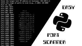 EASY Port Scanner w/Python