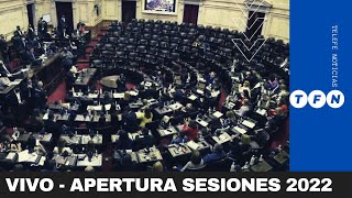 Apertura de SESIONES LEGISLATIVAS 2022 - Telefe Noticas