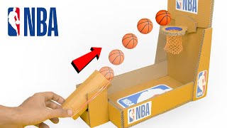 How to make mini NBA Basketball Game Cardboard Without Glue Gun | DIY Ocean